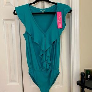 NWT Lilly Pulitzer Catalina body suit. Agate green